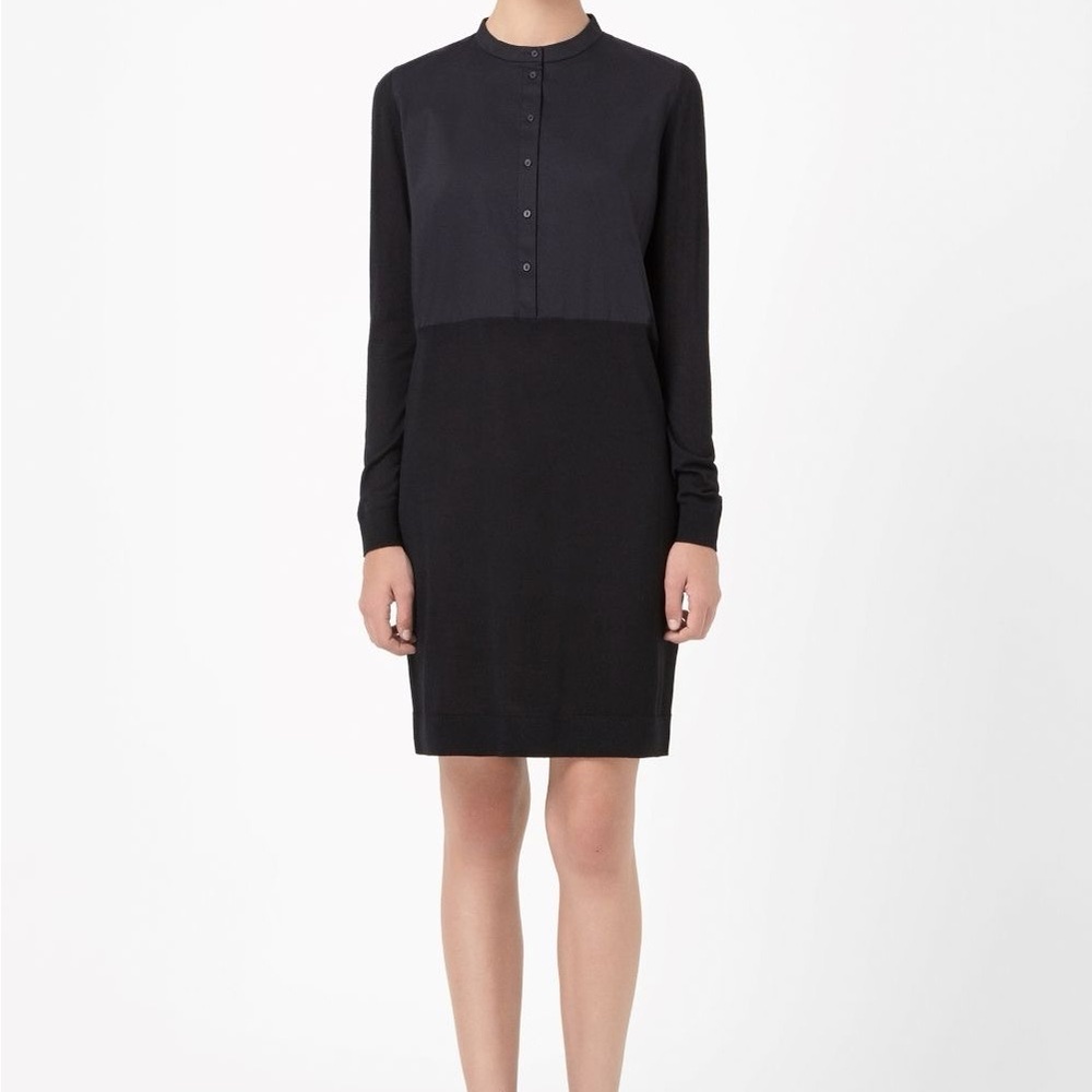 COS Mixed Media Black Dress
